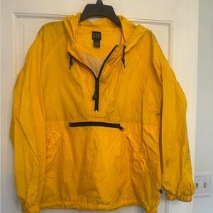 GAP Yellow Hooded Pullover Windbreaker